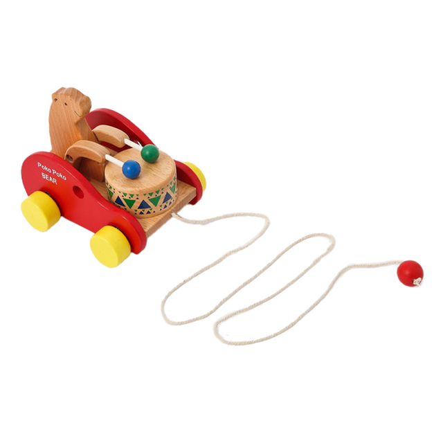 Puxar ao longo brinquedos infantil criança de madeira dos desenhos